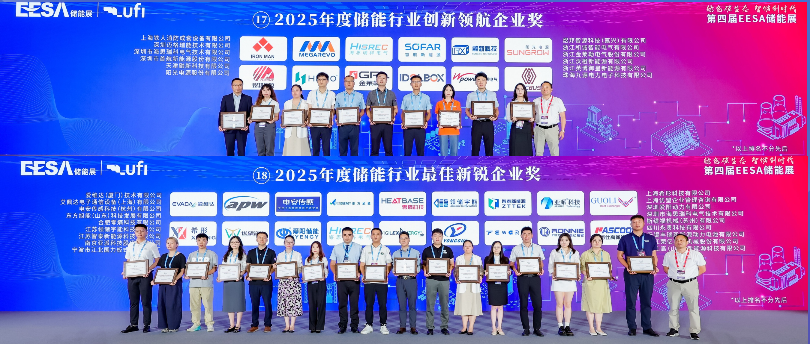 双奖加冕！海思瑞科电气斩获EESA储能“创新领航”与“最佳新锐”两大标杆企业奖项